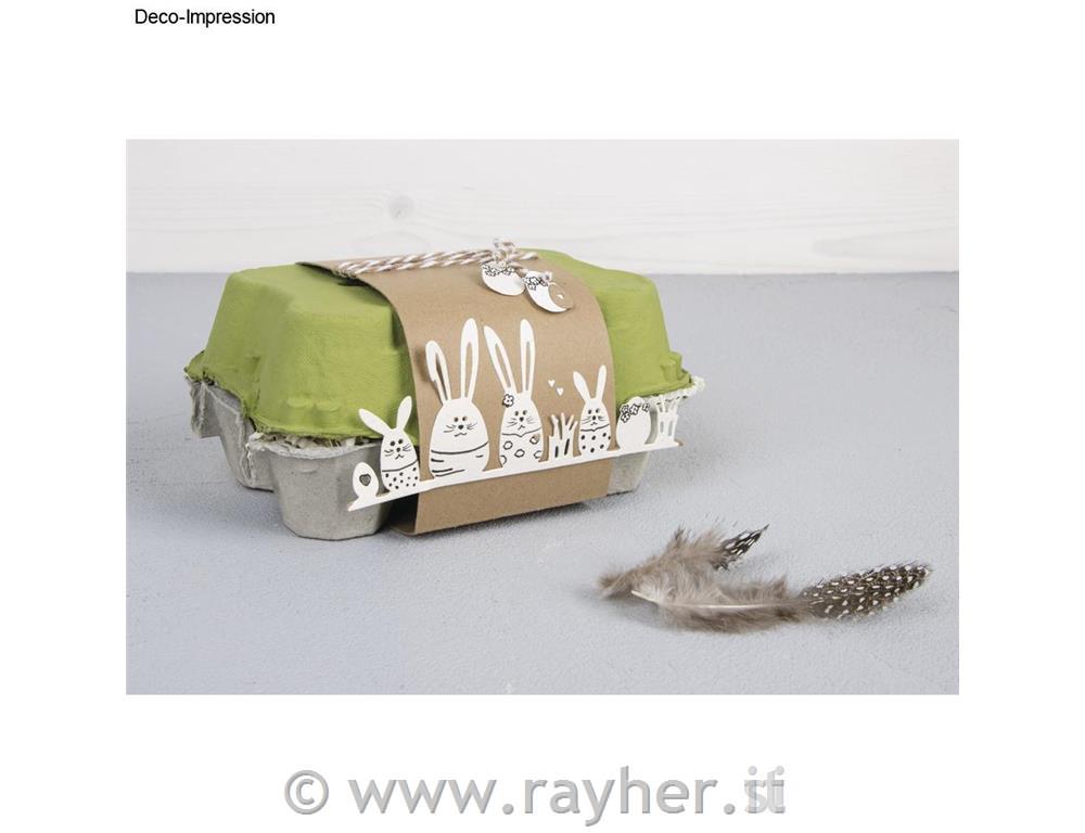 Rezalna šablona Družina zajčkov, 12,1x5,2 cm