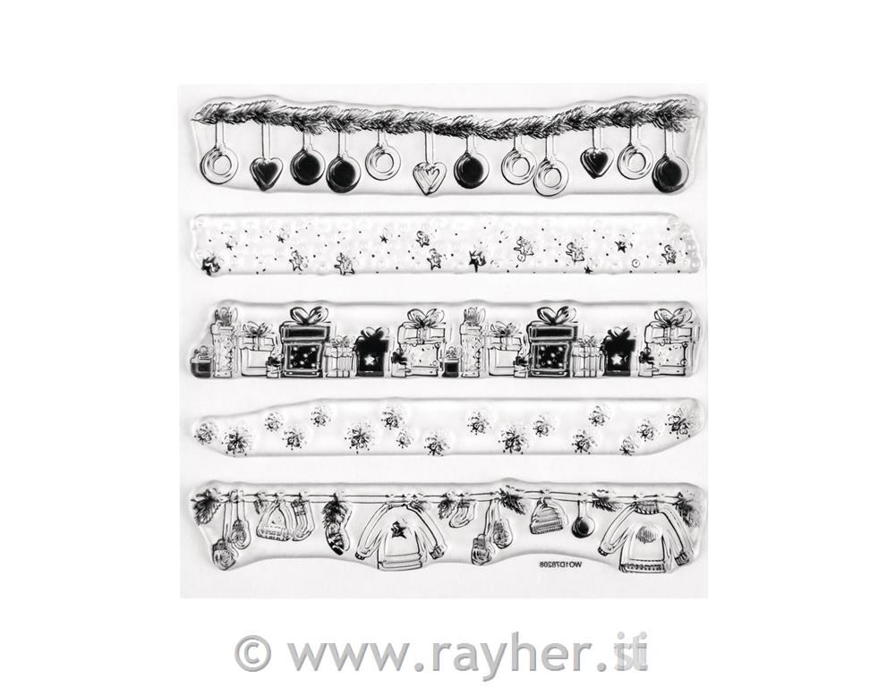 Štampiljke, "Božične bordure", 102.5x97mm, 5 motivov