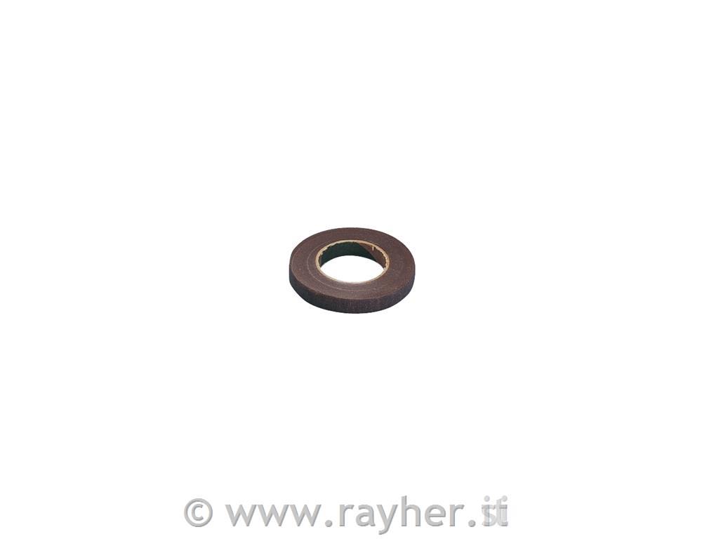 Crepe ribbon, dark brown, 13 mm, roll 27