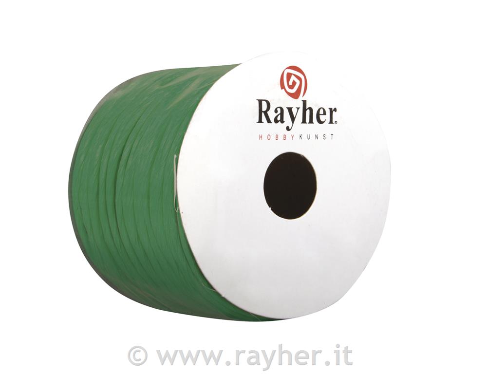 Cordoncino di carta con filo metallico2 mm, rotolo da 25 mverde scuro