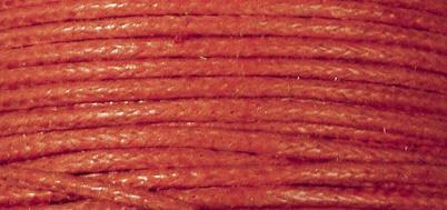 Cordoncino cotone.cerato1mm, cart. 20mrosso