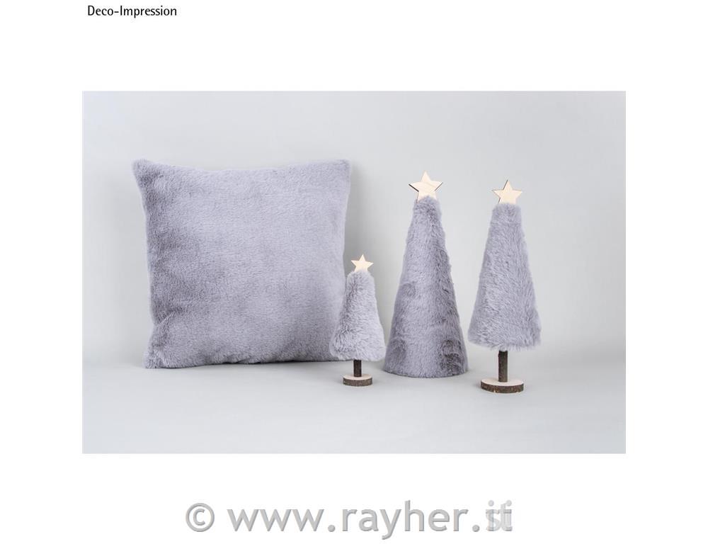 Stoffa peluche, grigio chiaro, 51x43cm,285g/m2, bus.blis. 1pz