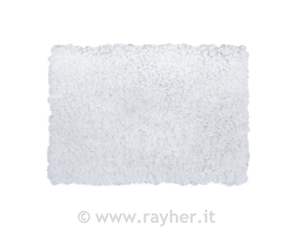 Teddy plush fabric50x35cm, 600g/m2, 1pcwhite