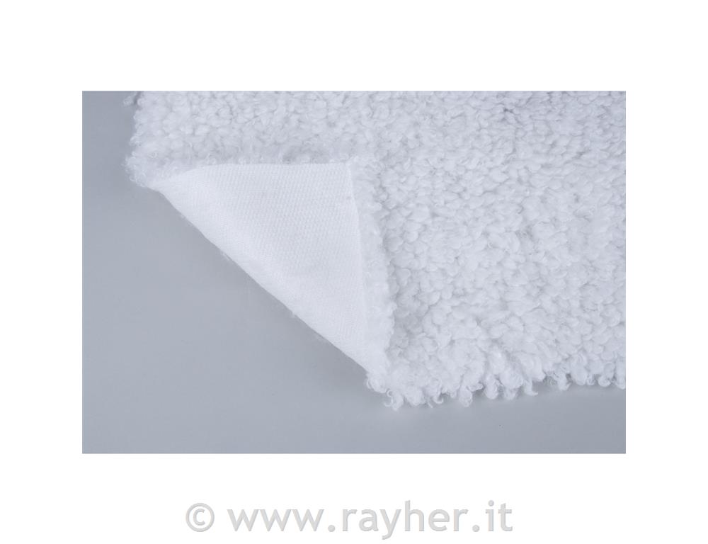 Teddy plush fabric50x35cm, 600g/m2, 1pcwhite