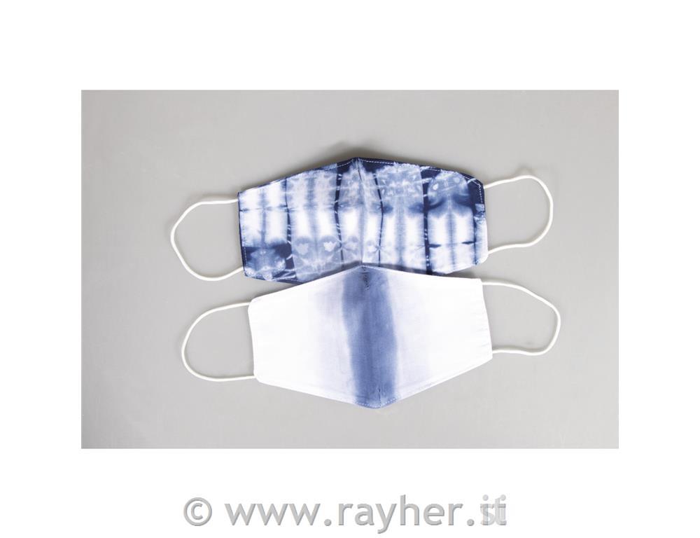 Mascherina lavabile, bianca, set 5