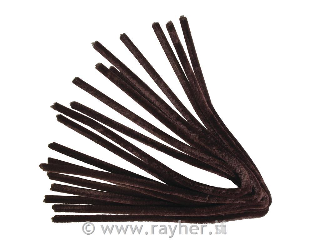 Kosmate žičke, 50 cm, temno rjave, 10 kom., debelina 9 mm