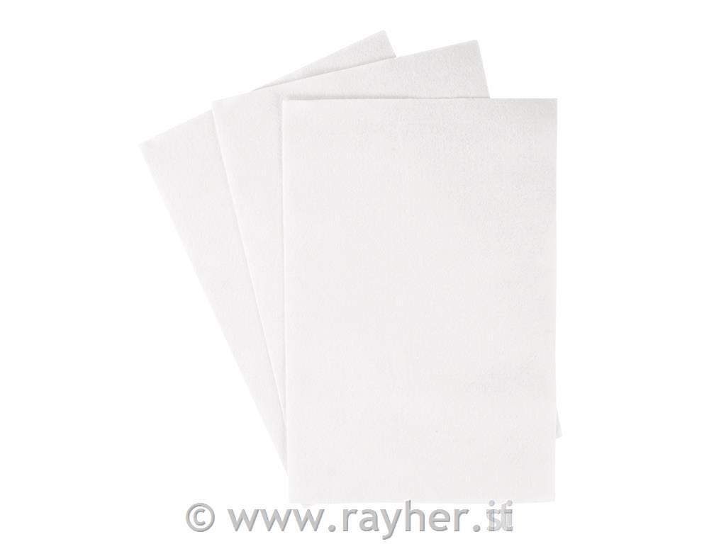 Ritagli di feltro20x30cm, 0,8-1 mmbianco