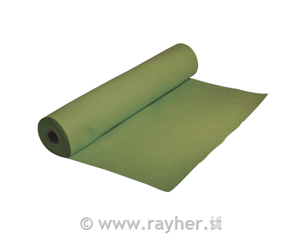 Feltro a metraggio500x45cm, arrotolato su anima, 0,8-1mmverde chiaro
