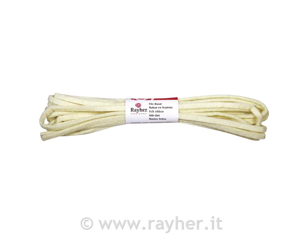 Nastro feltro tagliato0,5cm 5mavorio