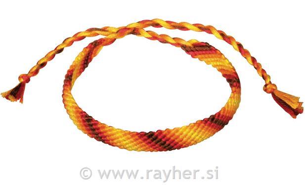 Bombažne vrvice "Stitch & Knot", oranžne, 5barvx10m