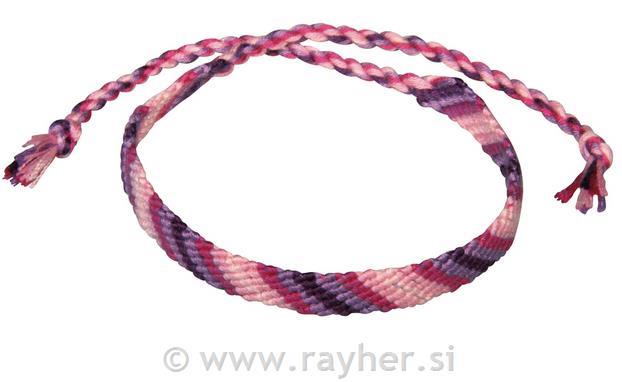 Bombažne vrvice "Stitch & Knot", roza, 5barvx10m