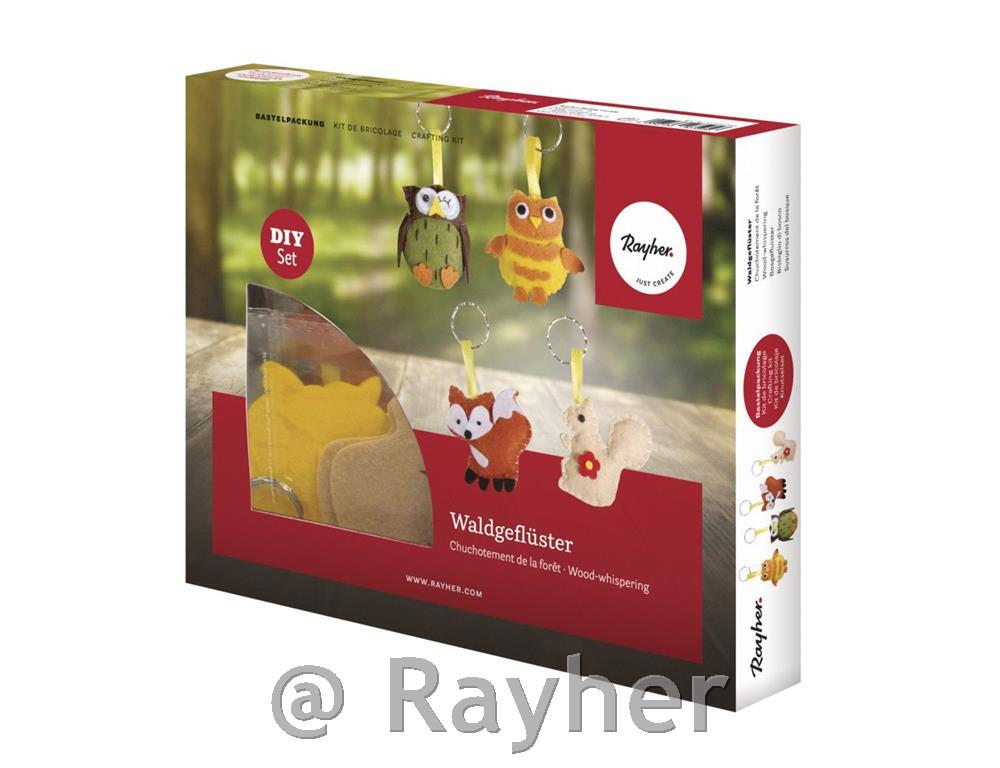 Kit Bisbiglio di bosco5,5cm, portachiavi, box 4pz