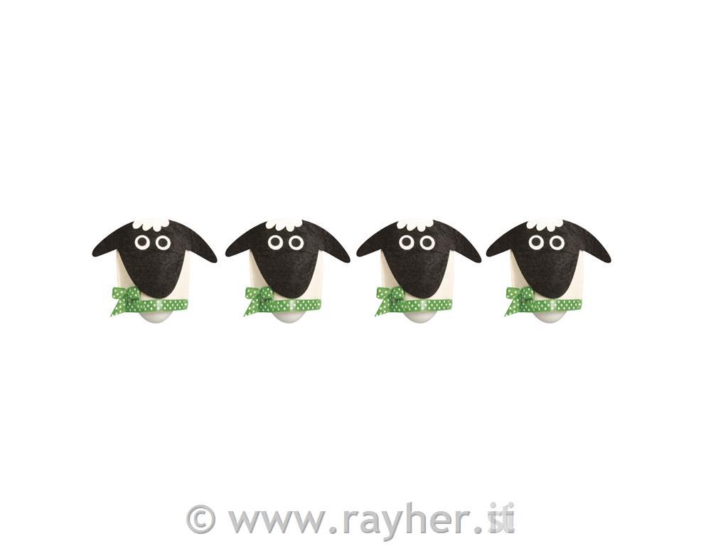 Ustvarjalni set Ovčke za jajčka, 10x14.5cm, set4