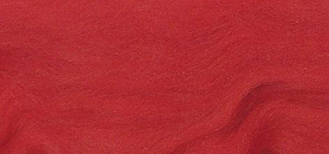 Pure new wool, red, Roving tuft, bag 50g