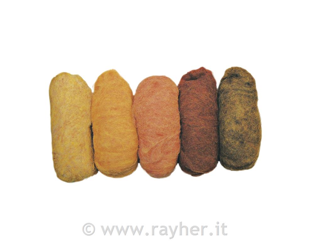 Volneno predivo, rumene barve, mikanka, 4 x 25 g