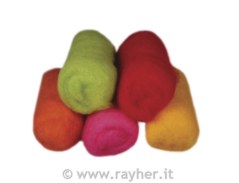 Volneno predivo, set 5, intenzivni toni