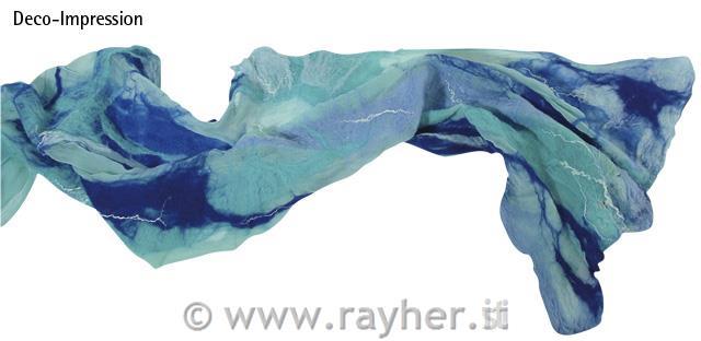 Volneno merino predivo, česano, zelo gladko, modri odtenki,