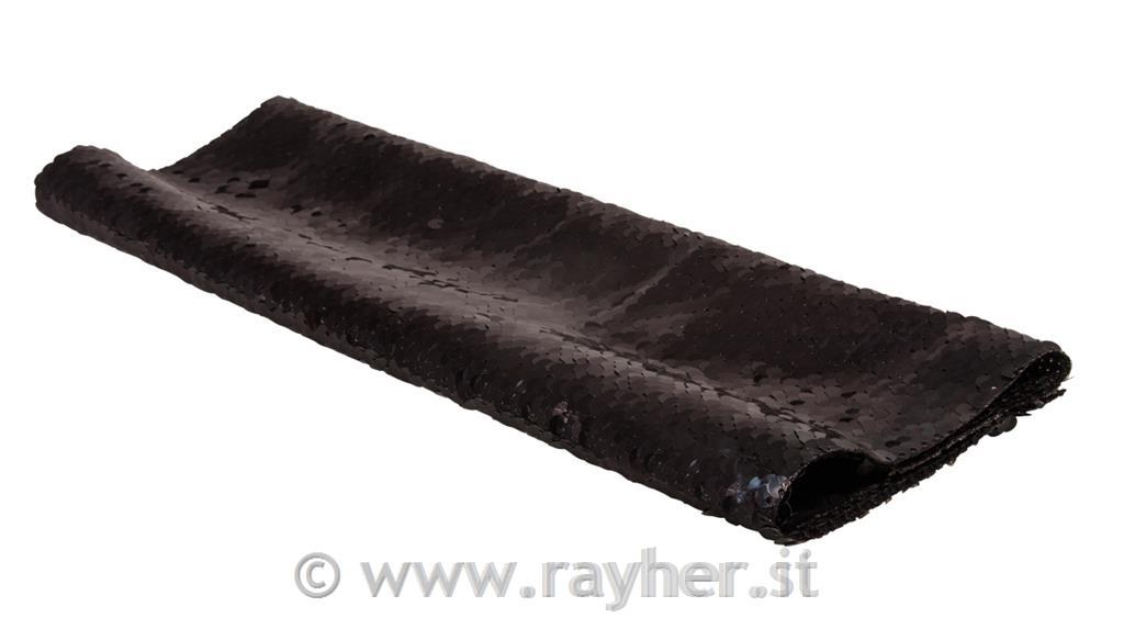 Paillette reversibili stoffa, nero/argento, 42x32cm, ca. 400g/m2, bus.b. 1