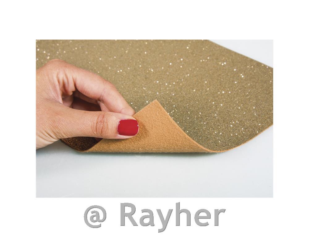 Feltro glitterato assortito, 21x30x0,1cm, 5 colori, bus.blis. 5fogli