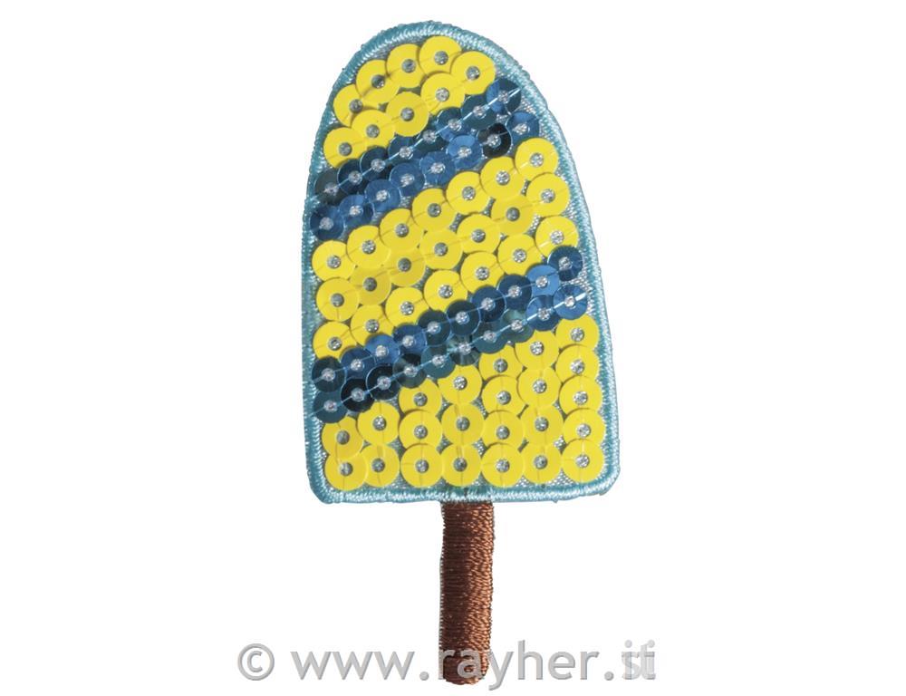 Motiv za tekstil za zalikanje Lučka, 3.5x7.5cm, 1 kos