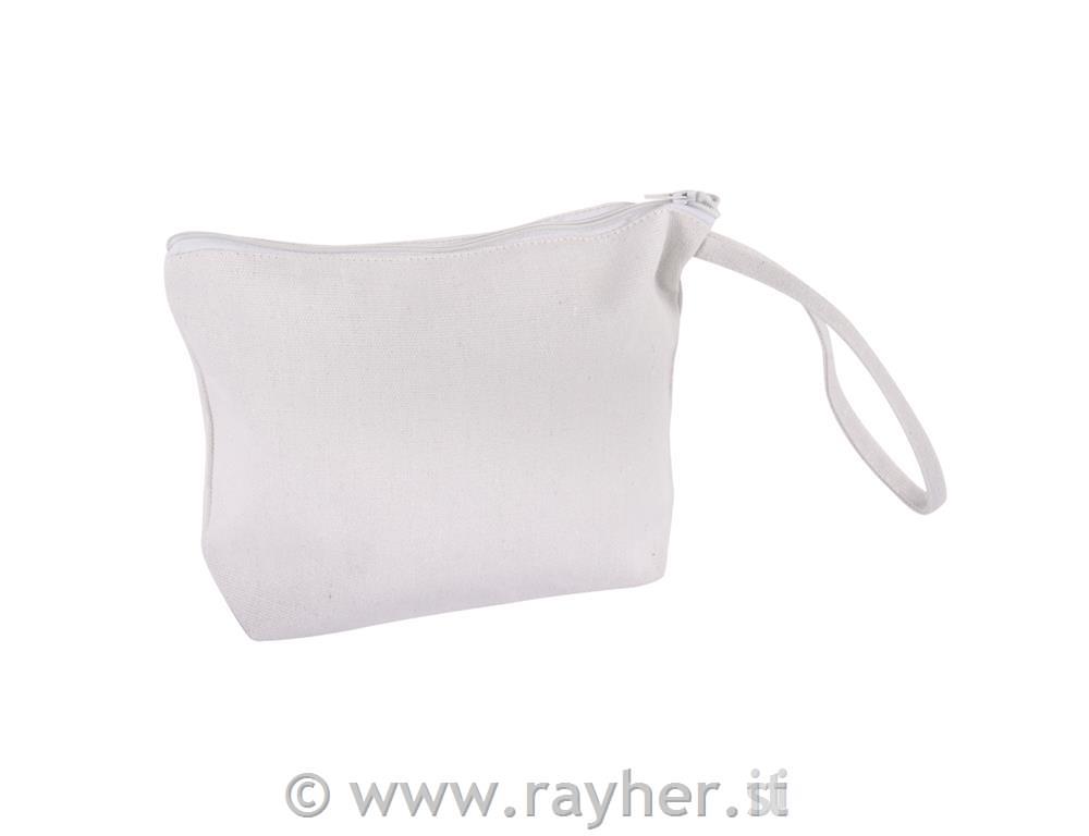 Beautycase c.cerniera, bianco, 22x17cm,330g/m2, bus.blis. 1pz