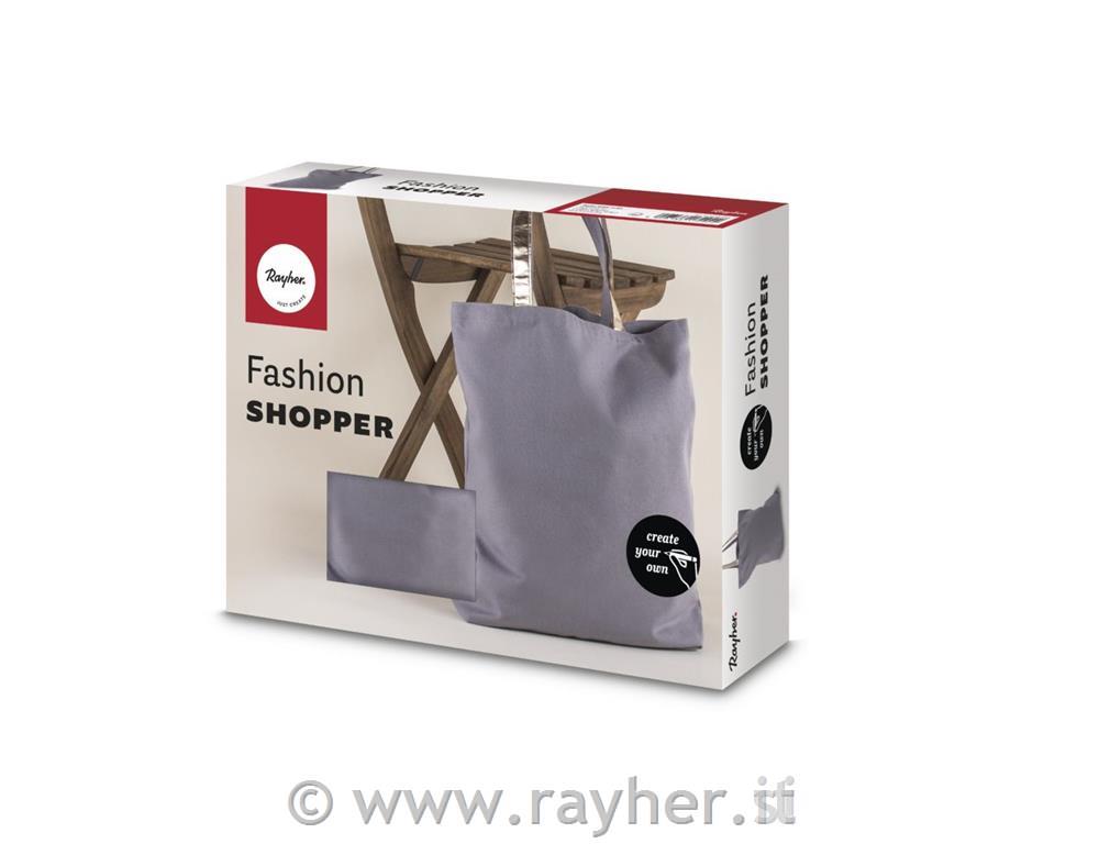 Fashion Shopper, grey, 46x46cm, 330g/m2,box 1pc