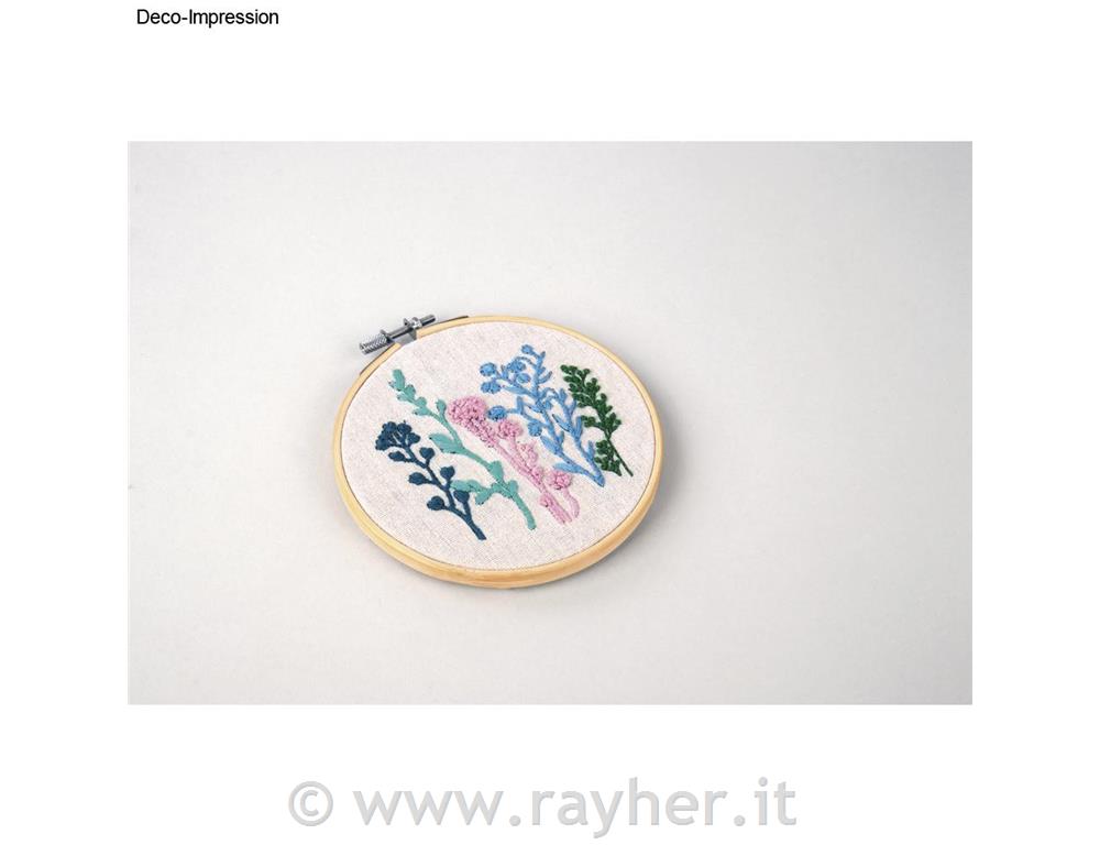 Bamboo embroidery frame set, 13,5 cmwith accessories, tab-bag 1set