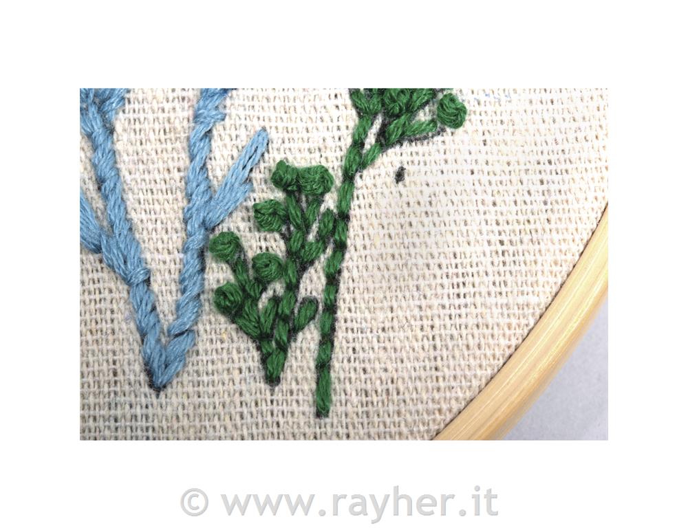 Bamboo embroidery frame set, 13,5 cmwith accessories, tab-bag 1set