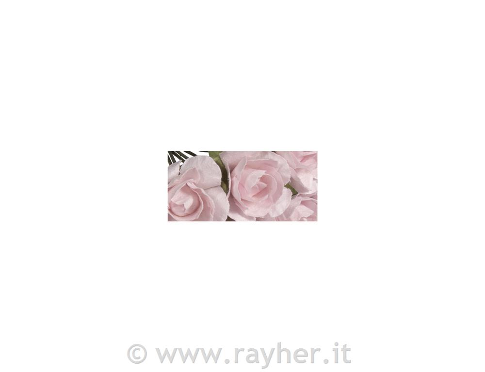 Rose di carta, 15 mm, 12 pezzirosa