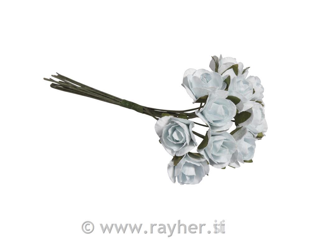 Vrtnice iz papirja, 15mm , 12 kosov, modre