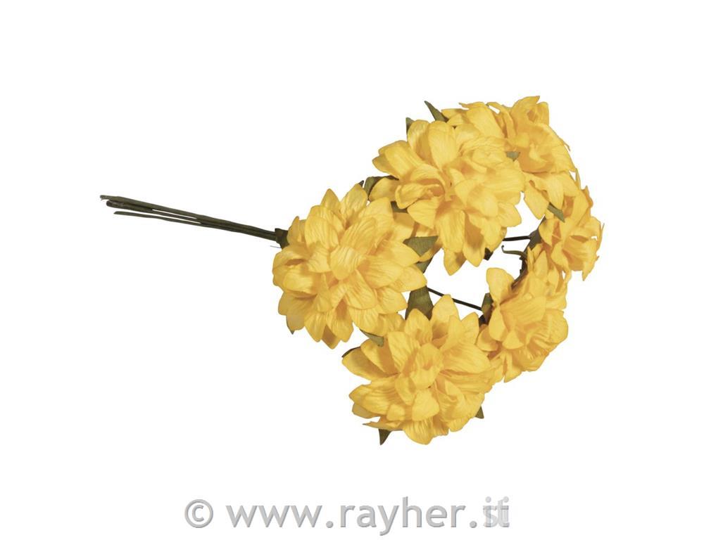 Anemone iz papirja, 30mm, 6 kosov, rumene