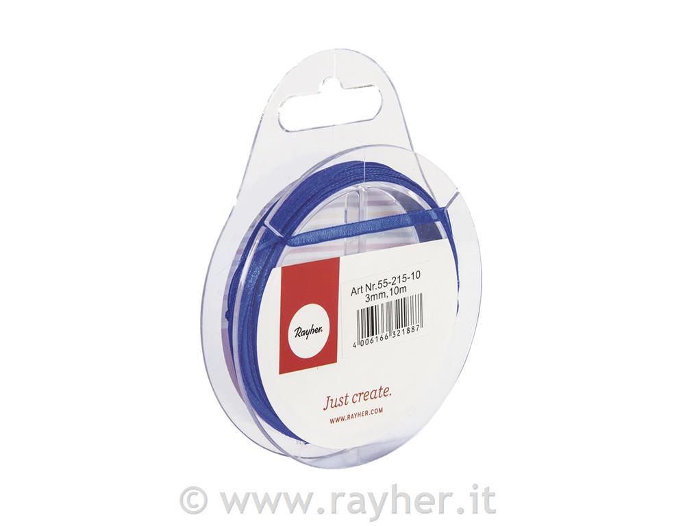 Trak organza, temno moder, 3mm, 10m