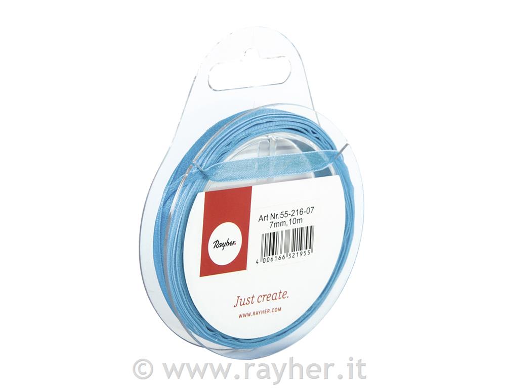 Trak organza, turkizen, 7mm, 10m