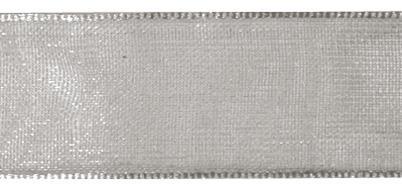 Trak organza, srebrn, 7mm, 10m