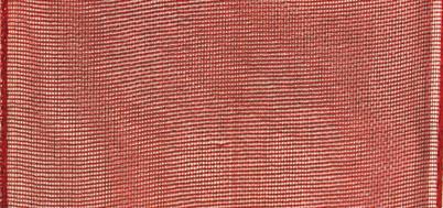 nastro organza con cimosa25 mm, rotolo 50 mrosso vino