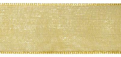Trak organza, 15 mm, zlat, 10 m