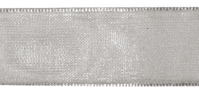 Trak organza, 15 mm, srebrn, 10 m