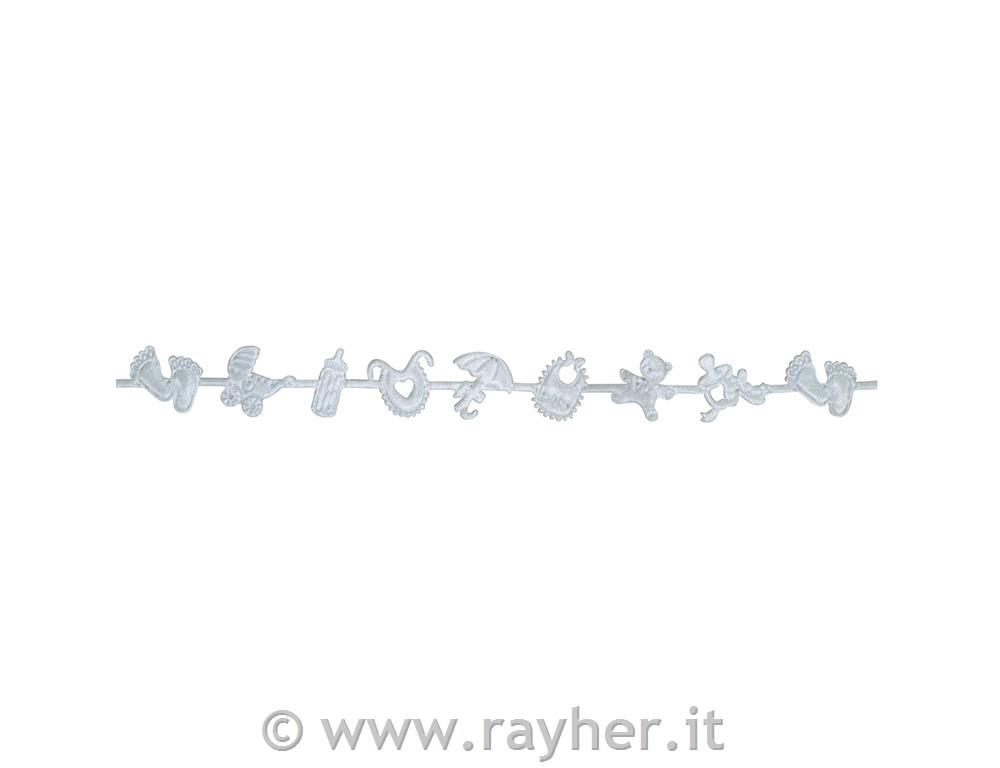 Trak okrasni novorojenček 1, sv.moder,4m