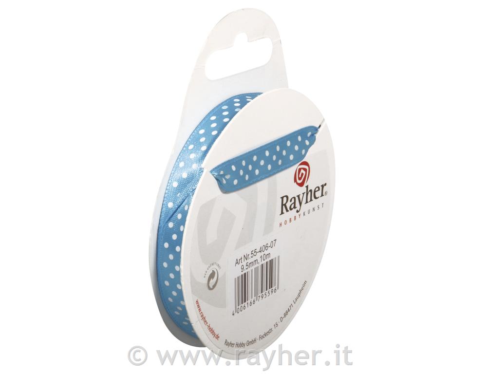 Trak saten s pikami, turkizen, 9,5mm, 10m