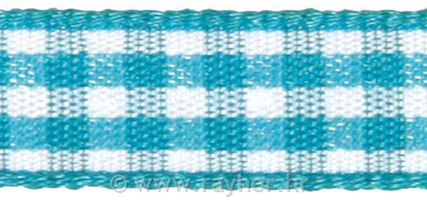 Nastro quadri9,5mm, rot. 10mturchese