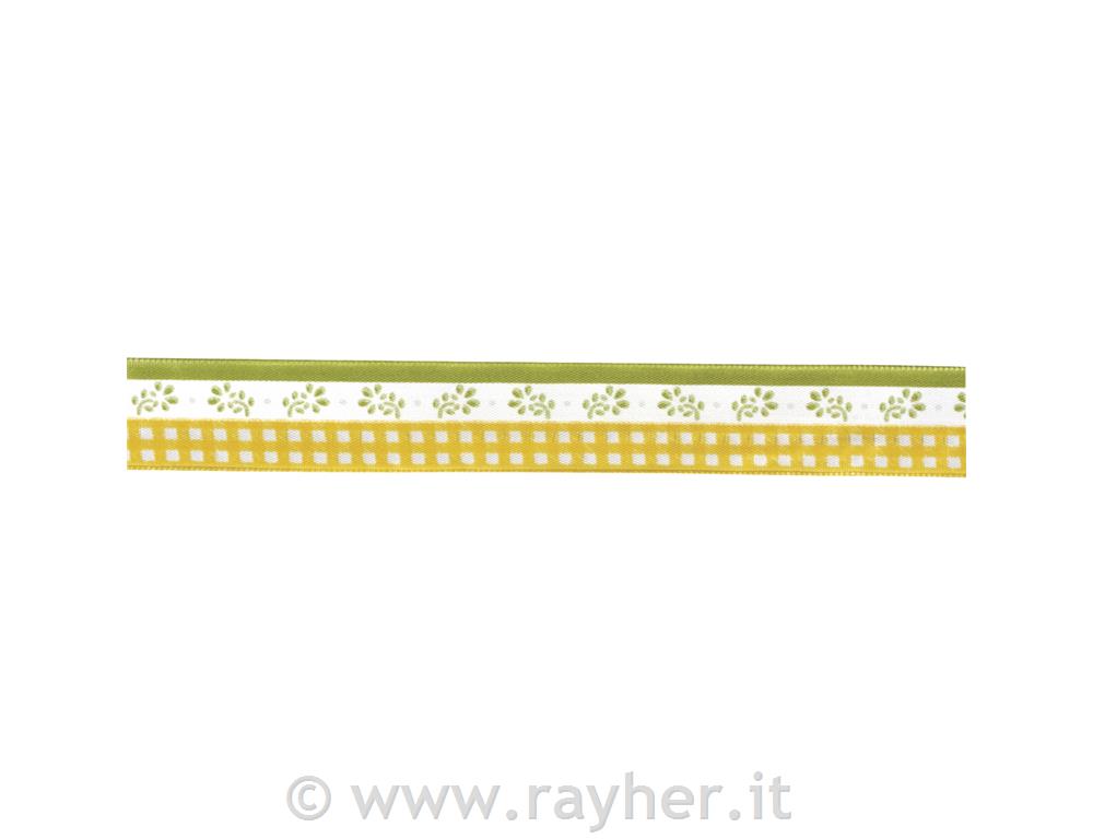 Trak dekorativni Jasmin, sončno rumen, 25mm, z žico