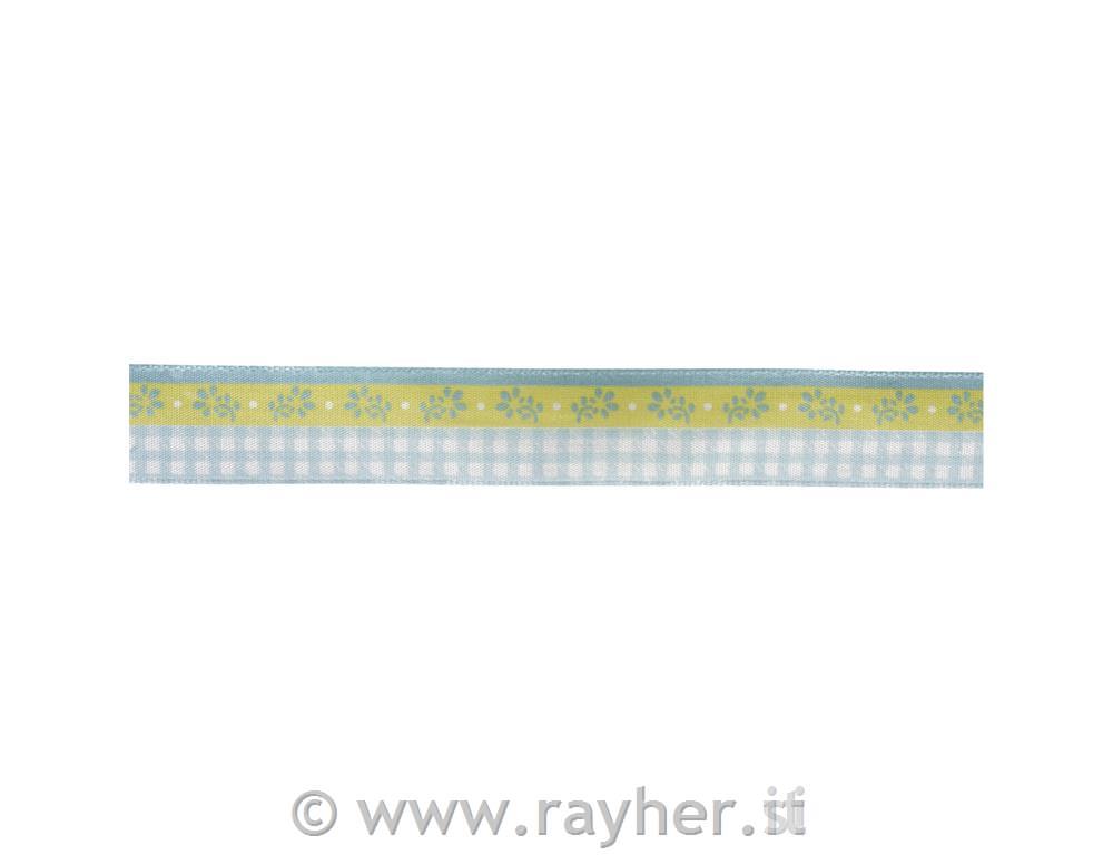 Deco ribbon Jasmin, light blue, 25mm, wi
