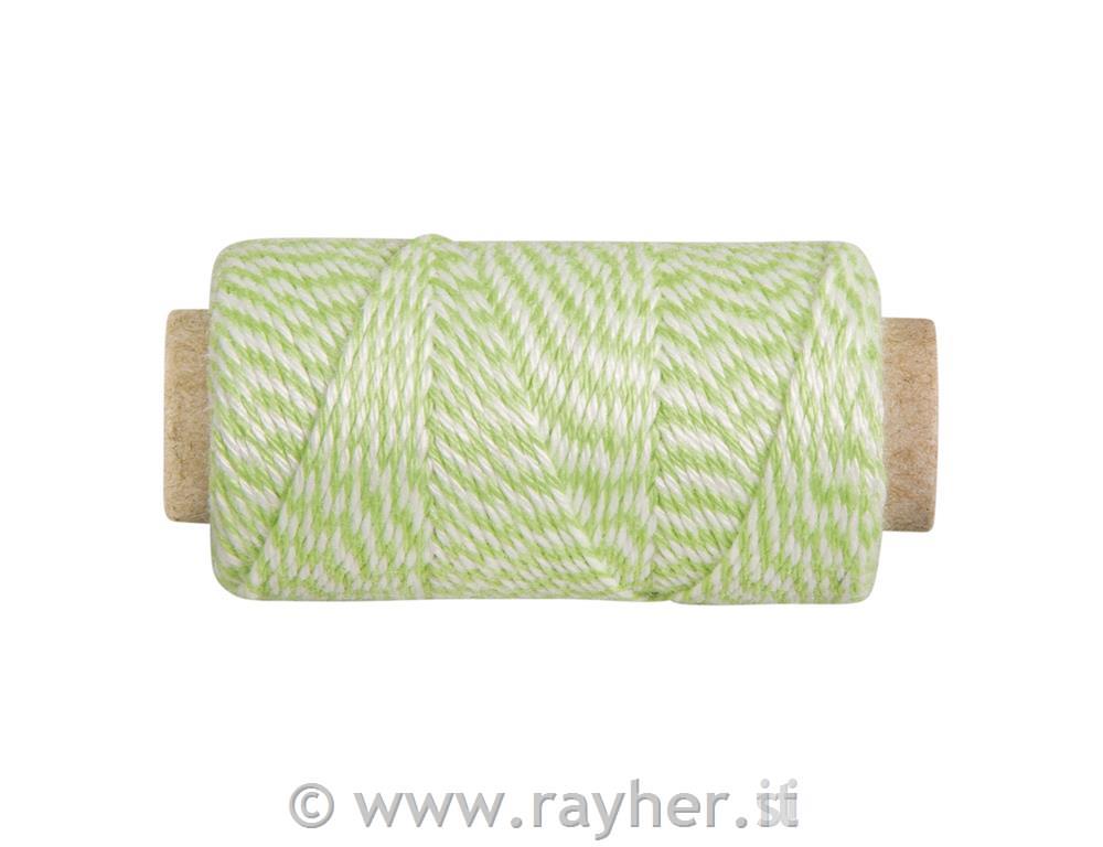 Yarn, 1mm o, lime, on a roll approx. 35m, tab-bag 10g