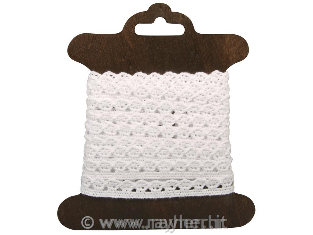 Čipka obroba "Amanda", bela, 1 cm, 3 m