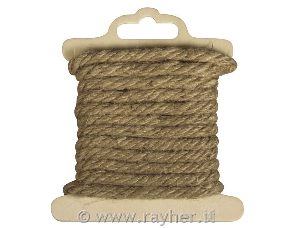 cordoncino juta, 5mm ocart. Legno blis. 2m