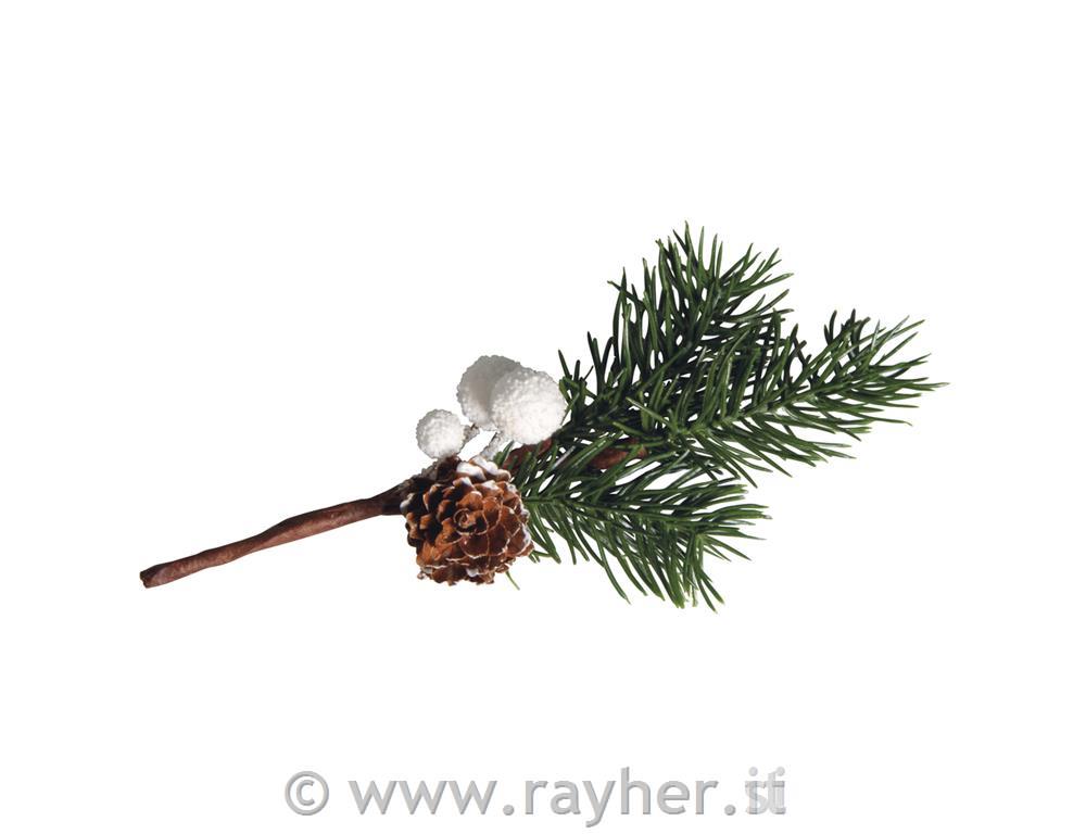 Rametto con bacche bianche18cm