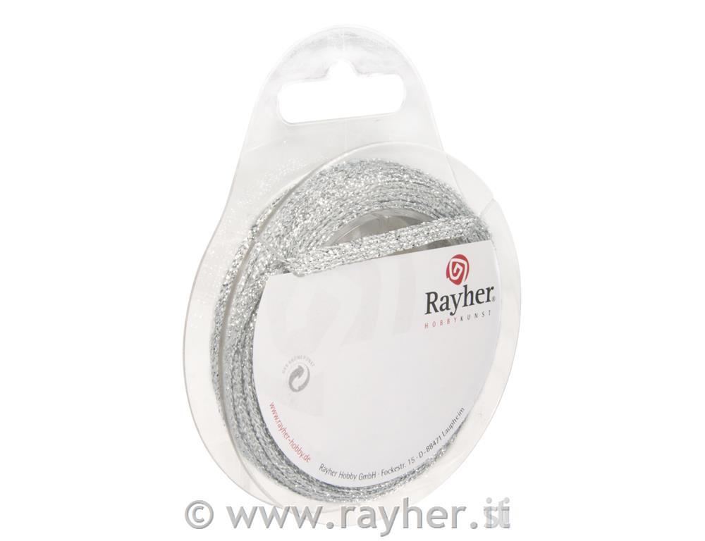 Nastro glitter5mm, rotolo blis. 10margento