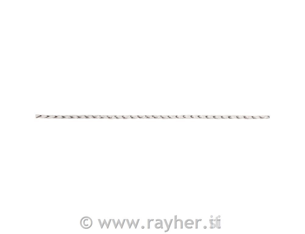 Vrvica okrasna, belo srebrna, 3 mm metraža