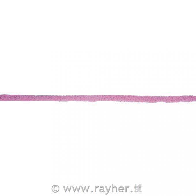 Cordoncino peluche, 8mm o, rosa fuchsia,cartoncino blis. 3m