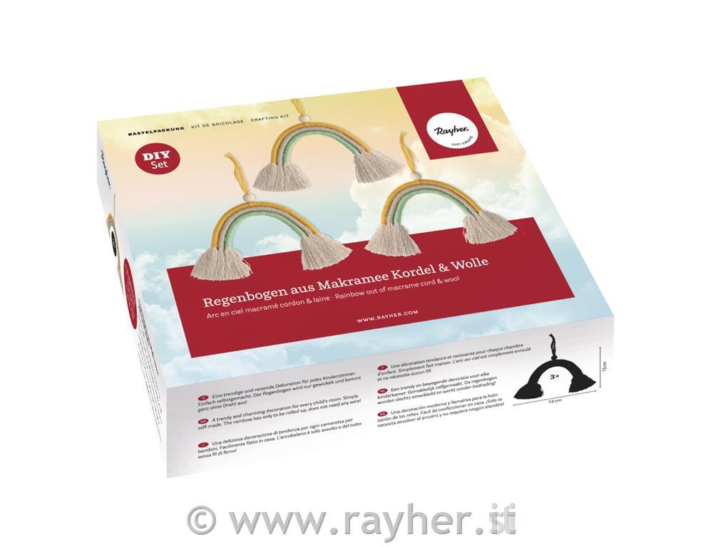 Set per macrame: Arcobaleno, 13cm, 3 pz